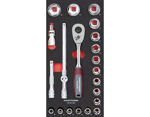 Kraftwerk Steckschlüsselsatz 1/2 22-tlg. Werkzeugsatz