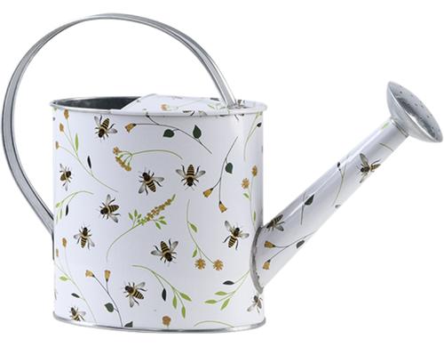 Esschert Design Giesskanne Bienenmuster Verzinkter Stahl, 1.8 L, 32.2x11.3x23 cm