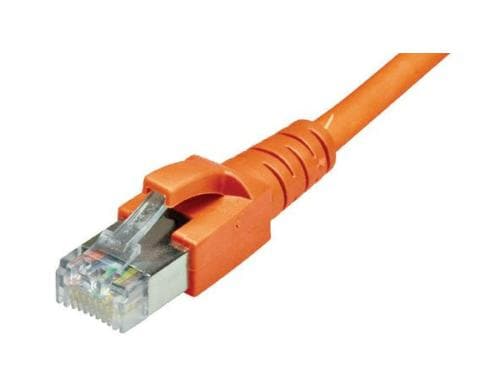 Dätwyler Patchkabel: S/FTP, 0.5m, orange Cat.6A, AWG26, 10Gbps, 500MHz