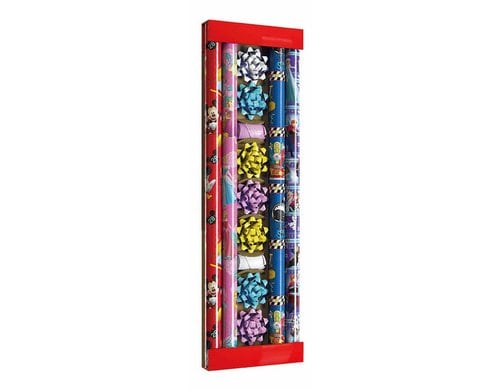 B+C Geschenkpapier-Set Kids 4 Rollen à 70 x 200 cm, 7 Sterne, Band