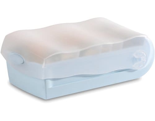 HAN Karteibox Croco A7 5 Stützen, 100 Karten, hellblau