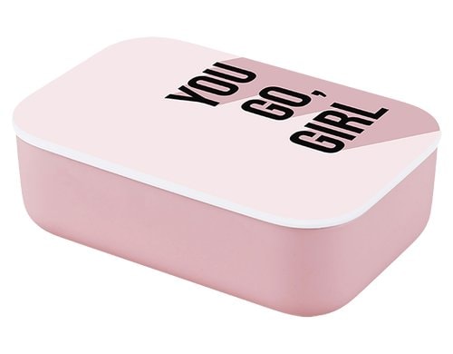 bioloco Lunchbox Classic - You go girl 12x17x5cm, mit Abtrennung