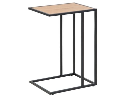 AC Design Beistelltisch Seaford MDF/Stahl, 43x35x63 cm, Wildeiche Matt