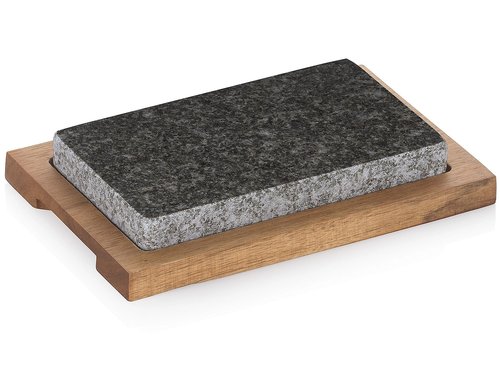 Kela Hot Stone Platte Country 2-teilig, Granitstein/Akazie