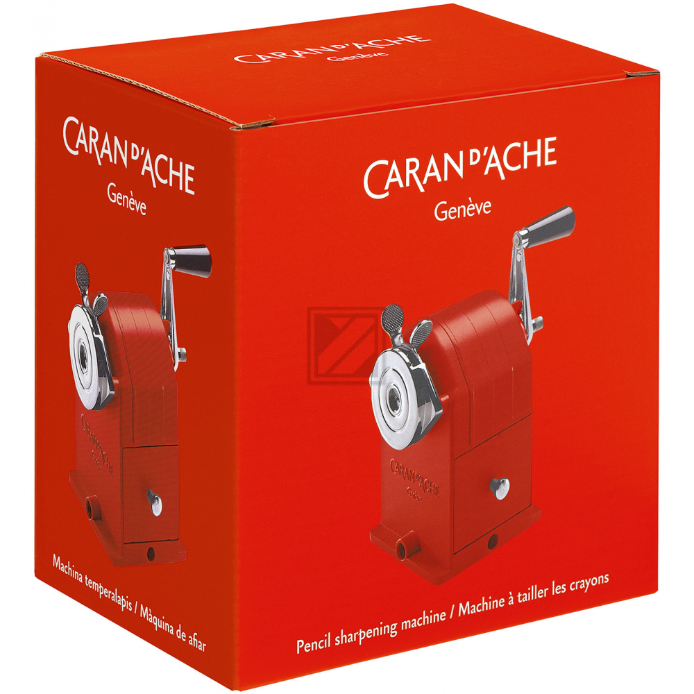 Caran d'Ache Spitzmaschine rot für Stifte von 4 - 10 mm Ø, metall