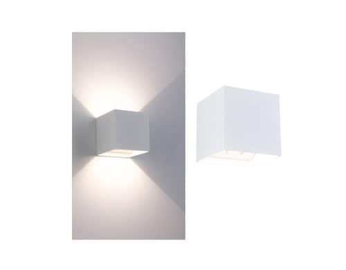 LED Akkuwandleuchte Nyara IP44 3000K 100x1 Nyara IP44 3000K 100x100mm 2x1W Weiss