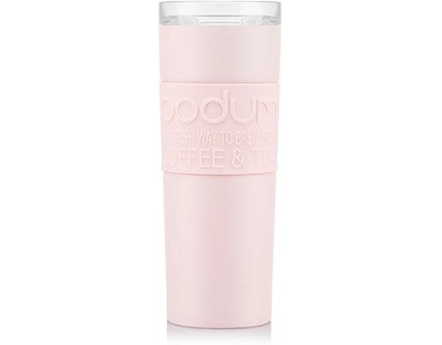 Bodum Travel Mug Doppelwandig Edelstahl, strawberry, 0.45 Liter