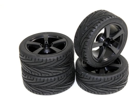 Absima Räderset Onroad 5-Speichen / Profil schwarz 1:10 (4)