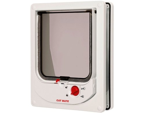Cat Mate 4-Wege Katzentüre mit Magnetbetr. weiss