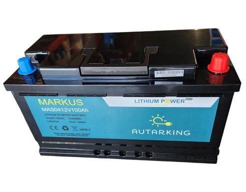 Autarking Markus Li Batterie 12.8V 100Ah mit App, Starter, 355x175x188mm IP65