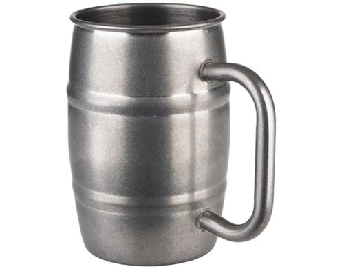 APS Bierbecher Beer Mug Ø 8,5 cm, H: 13 cm, Silber