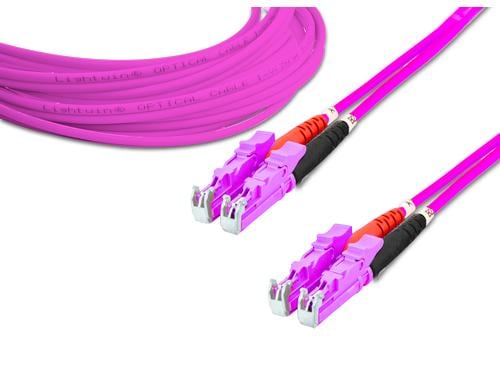 Lightwin LWL HQ Duplex Patchkabel, LSH, 5m Multimode OM4, E2000-E2000 kompatibel