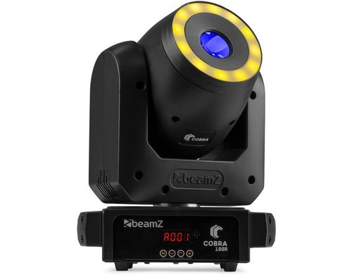 BeamZ COBRA 100R Moving Head Spot, LED, 100W, RGB Ring