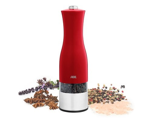 ADE elektrische Salz- und Pfeffermühle rot