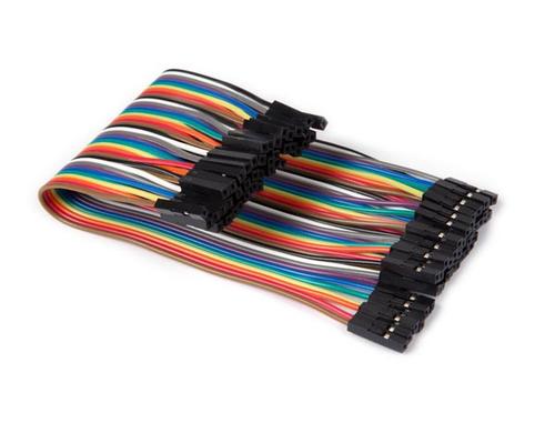 Whadda 40 PINS 15 cm F/F JUMPER WIRE (FLAT CABLE)