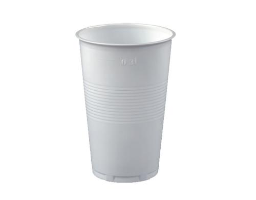 Papstar Trinkbecher weiss 0.3 Liter Inhalt 100 Stück Ø 7,8 cm, 11,3 cm