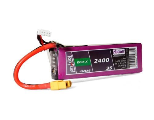 TF ECO-X LiPo-Akku 11.1V 2400mAh 3S 20C 109x35x24 mm, 181 g XT60, MTAG