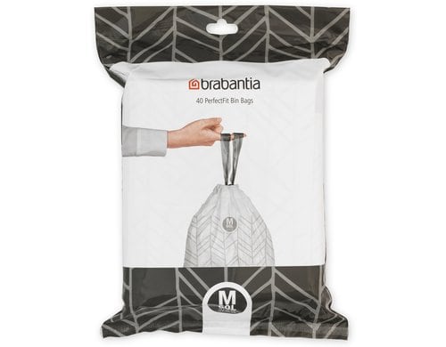 Brabantia Kehrichtsack Perfectfit M 60L, 40 Stück Spenderpack