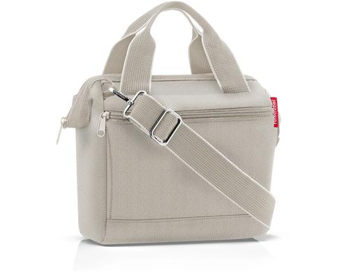 Reisenthel Schultertasche Allrounder cross herringbone sand, 4 l, 22 x 24 x 13 cm