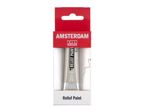 Amsterdam Acrylfarbe Reliefpaint 20ml, Farbe Zinn