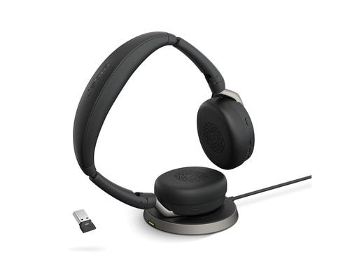 Jabra Evolve2 65 Flex Duo MS BT380, USB-A, Ladestation