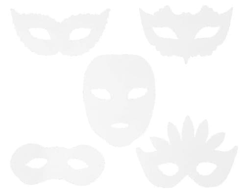 Creativ Company Karnevals-Masken Weiss 16 Stk