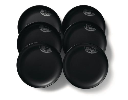 Stöckli Fondueteller Alpaufzug Packung à 6 Stück, 21 cm, Keramik