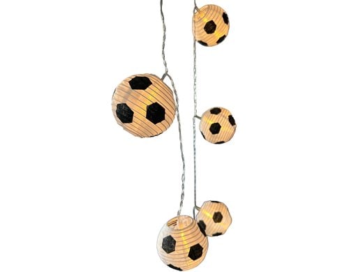 Dameco LED Lichterkette Fussball 1.8m outdoor, 10 LED, Anschlusskl: 1.2m D:7.5cm