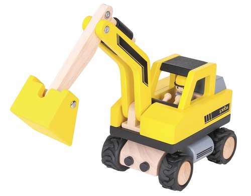 Bagger mit Figur FSC Holz