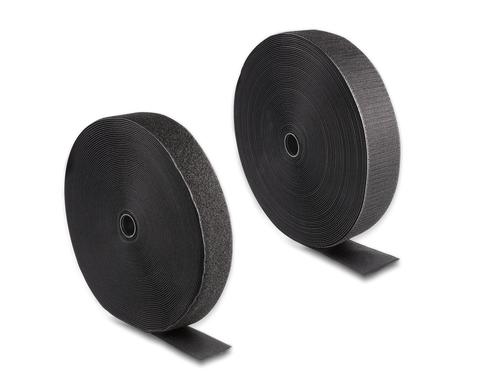 Delock Strapazierfähiges Klettband 25mx50mm mit Haft und Flauschband