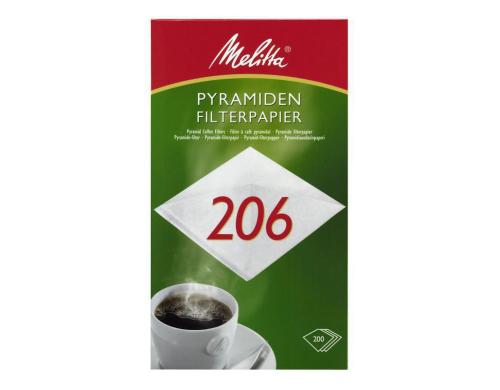 Melitta Filtertüte Pyramide 206, 200 Stück zu Melitta 608, 620