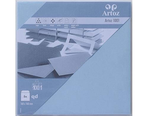 Artoz Couvert 1001 16cmx16cm 100 gm2, pastellblau, 5 Blatt