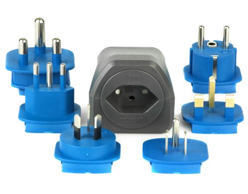 Reiseadapter für 3-pol/2-pol Anschlüsse Universal Steckdosen Adapter