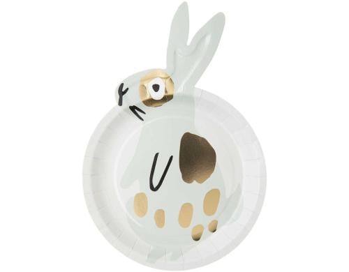 Rico Design Pappteller Hase mint, 23 x 23cm