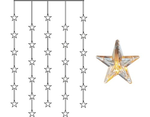 Star Trading Sternenlichtervorhang IP20, Warmweiss, 30 LED