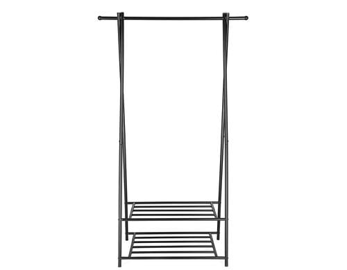 Songmics Kleiderständer Schwarz, Metall 87.5x155x41 cm (BxHxT),Traglast verschieden