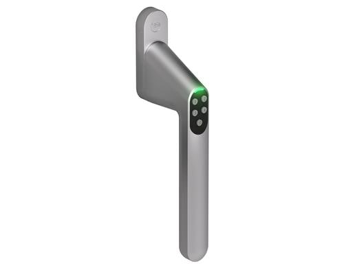 ASSA ABLOY Code Handle Fenster m Satinchrom, inkl Batterie 2 Stk. AAA