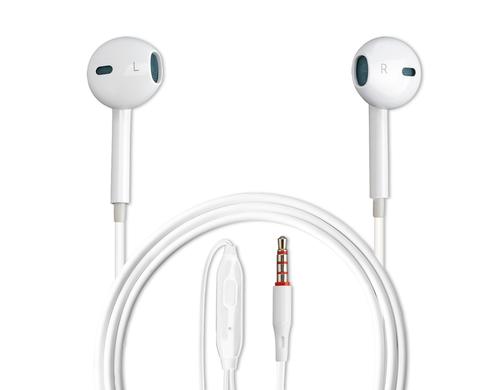 4smarts Melody Lite In-Ear Kopfhörer weiss, 3.5mm Kabel 1.1m lang, Mic