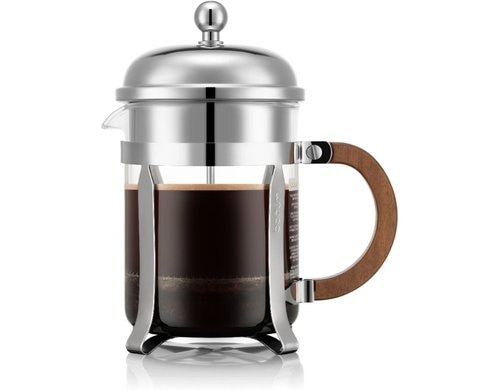 Bodum Chambord Kaffeebereiter 4 Tassen Holzgriff, 0.5 Liter