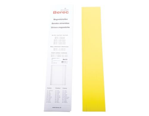 Berec Magnetstreifen, 6 Stk 10 mm x 30 cm, gelb