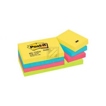 3M Post-it Haftnotiz Energy mehrfarbig 12 Blocks à 100 Blatt, 51 x 38 mm