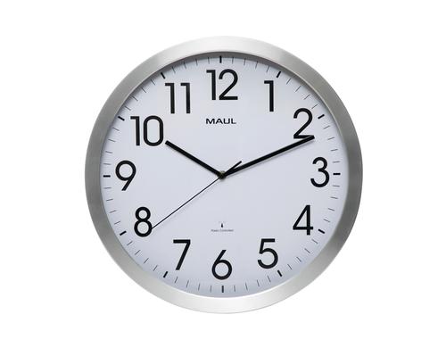 MAUL Wanduhr MAULmove, Silber 40x4.4 cm (DxT), Aluminimum