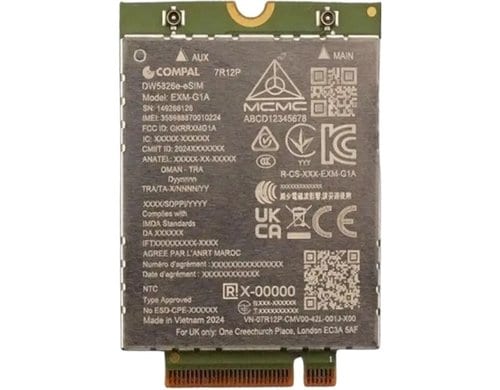 Dell WWAN Modul DW5826E 4G Qualcomm, Snapdragon X12, USB