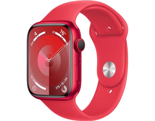 Apple Watch S9 GPS & Cell 45 RED Alu M mit  RED Sport Band - M/L