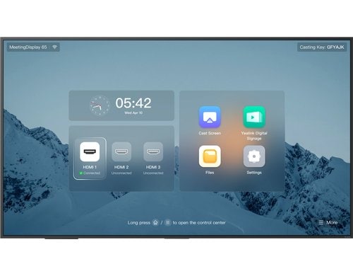 Yealink MD65 Meeting Display 65 65, IPS, 500nits, 7x18h, Speaker 12Wx2