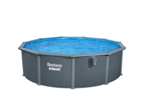 Hydrium Stahlwandpool Komplett-Set mit Sandfilteranlage Ø 488 x 132 cm