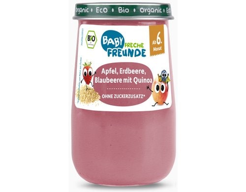 Freche Freunde Gläschen Apfel, Erdbeere & Quinoa / 190g