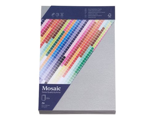 Artoz Blankokarte Mosaic A6 silber, 20 Karten