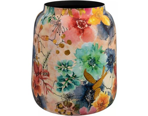 Chalet Vase Sparkle 21x21x24cm spring, Metall