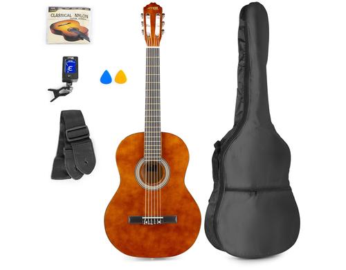 MAX SoloArt-PCK-DN Konzertgitarrenset, braun